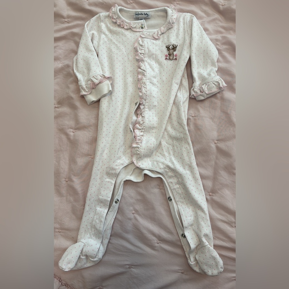 Magnolia Baby 9m Buck/pink bitty dot